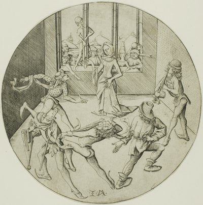 Morris-dansarna av Israhel van Meckenem the younger