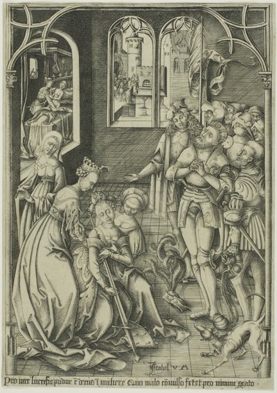 Lucretias självmord av Israhel van Meckenem the younger