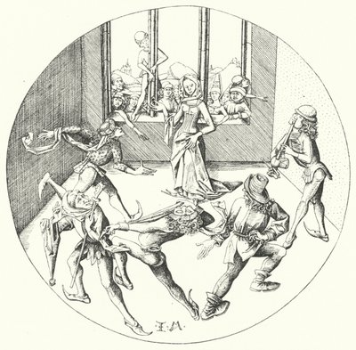 Dansen runt ringen (gravyr) av Israhel van the Elder Meckenem