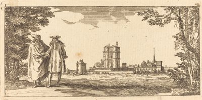 Översiktsplan över Chasteau och lilla Parc de Vincennes av Israël Silvestre