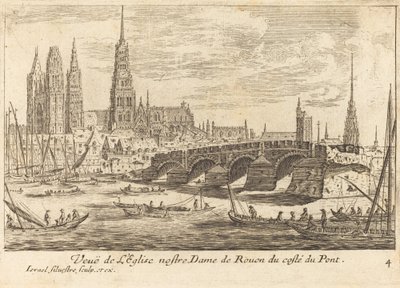 Utsikt över kyrkan Our Lady of Rouen av Israël Silvestre