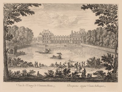 Utsikt över Etang de Fontainebleau, 1666. av Israël Silvestre