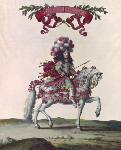 Philippe I (1640-1701) hertig av Orleans som kung av Persien, en del av karusellen som gavs av Ludvig XIV (1638-1715) framför Tuilerierna, 5 juni 1662 av Israël Silvestre the Younger