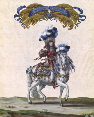 Prinsen av Conde som kejsare av Turkiet, en del av karusellen som gavs av Ludvig XIV (1638-1715) framför Tuilerierna, 5 juni 1662 av Israël Silvestre the Younger