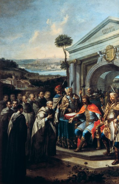 Bela III grundade cistercienserklostret i Szentgotthard 1183 1795-1796 av Istvan Dorfmeister