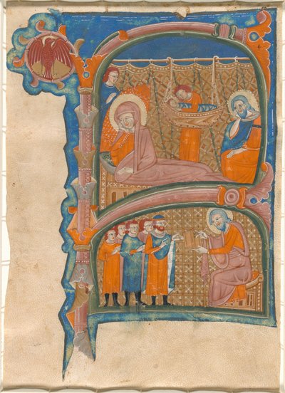 Johannes Döparens födelse och namngivning av Italian 13th Century