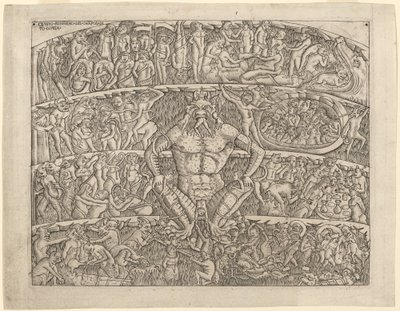 Inferno, efter fresken i Camposanto i Pisa av Italian 15th Century