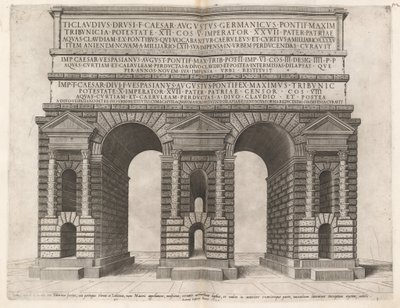 Båge av Claudian akvedukten av Italian 16th Century