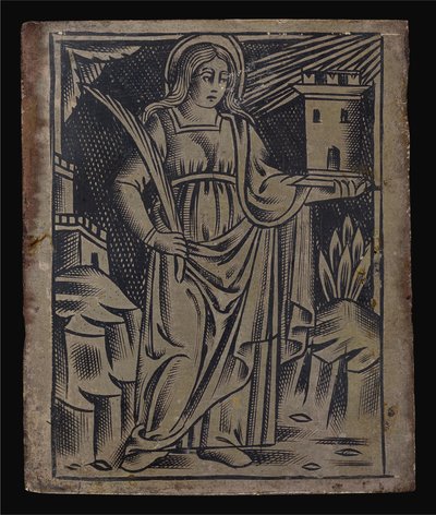 Sankta Barbara av Italian 16th Century