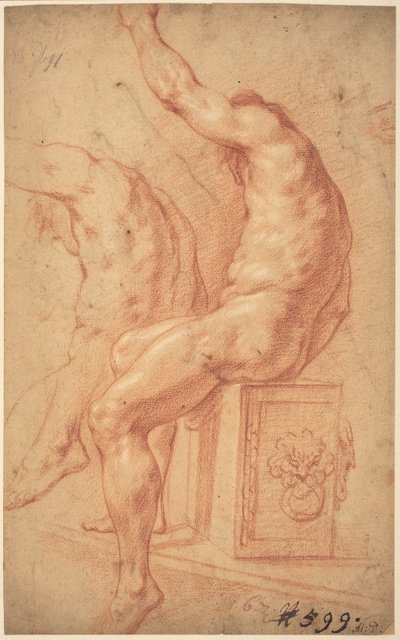 En sittande naken av Italian 17th Century