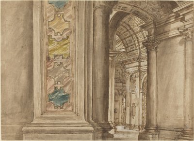 Det inre av Peterskyrkan, Rom av Italian 17th Century