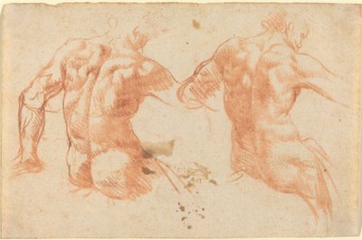 Två nakenbilder av Italian 17th Century