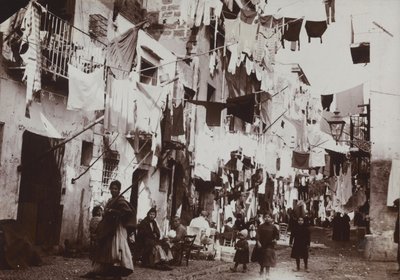 En karakteristisk gata i Palermo, 1920 av Italian Photographer