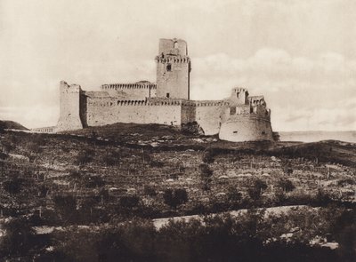 Assisi: The Rocca, XIV-talet (s/v foto) av Italian Photographer
