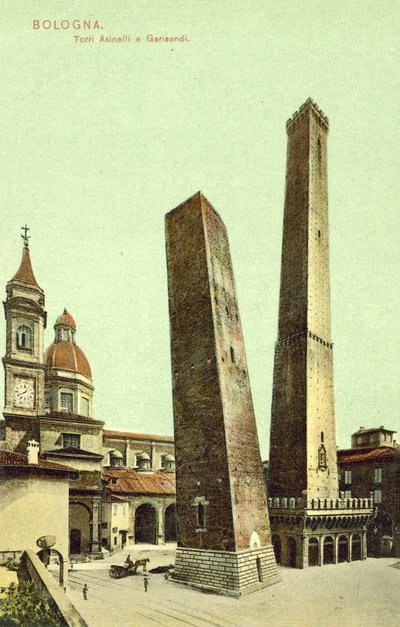 Bologna, Italien, Asinelli Och Garisendi Towers av Italian Photographer