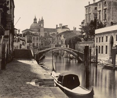 Bro över Rio Ognissanti i Venedig, c.1875 av Italian Photographer