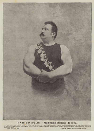 Enrico Scuri, italiensk mästare i brottning av Italian Photographer
