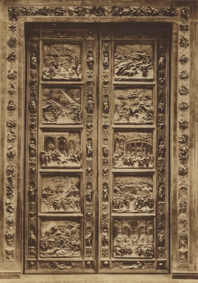Firenze / Florence: Baptistery, The Main Door, Lorenzo Ghiberti (s/v foto) av Italian Photographer