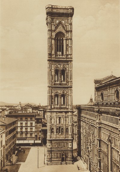 Firenze / Florens: Cathedral, The Campanile, Giotto (s/v foto) av Italian Photographer