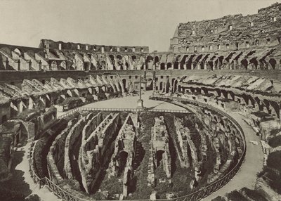 Flavian Amphitheater eller Colosseum med de nya utgrävningarna av Italian Photographer