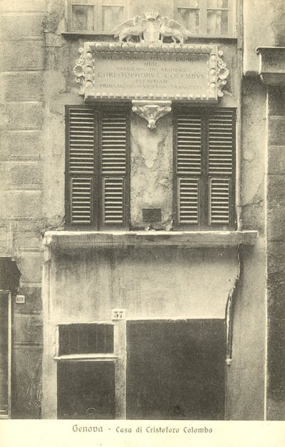 Genua, Italien, Christopher Columbus hus av Italian Photographer