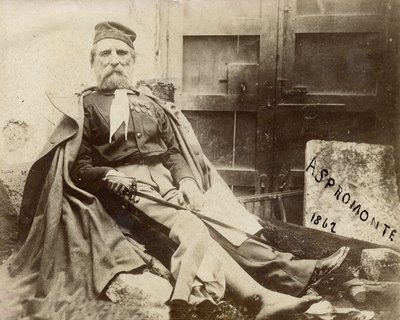 Giuseppe Garibaldi i Aspromonte, skadade benet 1862 av Italian Photographer