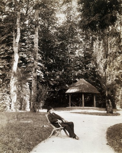Giuseppe Verdi i trädgården till Villa Verdi, Sant