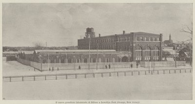 Edisons storslagna nya laboratorium i Lewellyn Park (Orange, New Jersey) av Italian Photographer