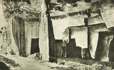 Latomia del Paradiso eller dei Cordari (svartvitt foto) av Italian Photographer