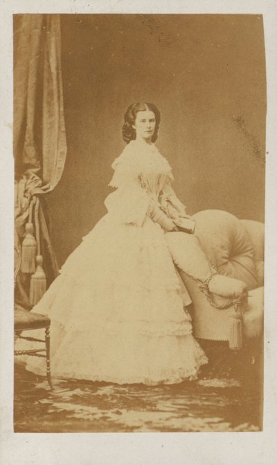Maria Sophie av Bayern, drottning gemål av Francis II, kung av de två Sicilierna (s/v foto) av Italian Photographer