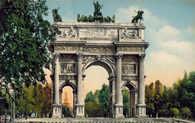Milano / Milano: Arco della Pace (färgfoto) av Italian Photographer