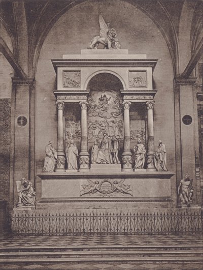 Monument till Titian (s/v foto) av Italian Photographer
