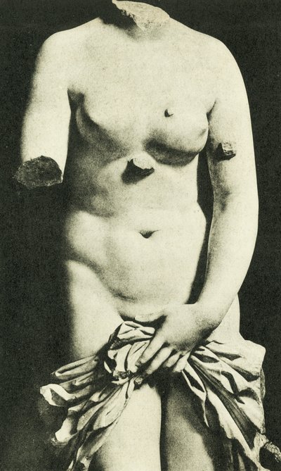 Museum, Den syrakusanska Venus, 300-talet f.Kr. Credesis (svartvitt foto) av Italian Photographer