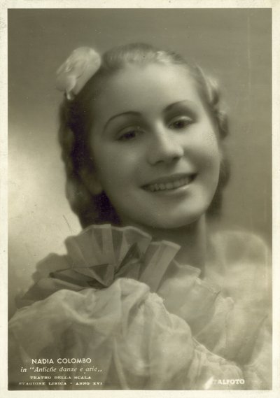 Nadia Colombo, italiensk ballerina (s/v foto) av Italian Photographer