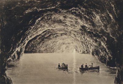 Neapel: Capri, Blue Grotto (s/v foto) av Italian Photographer