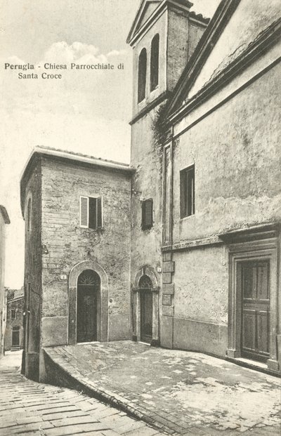 Perugia: Församlingskyrkan Santa Croce (svartvitt foto) av Italian Photographer
