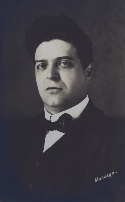 Pietro Mascagni, italiensk kompositör av operan Cavalleria Rusticana (s/v foto) av Italian Photographer