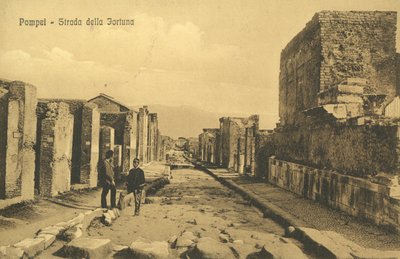 Pompeji, Italien, Strada Della Fortuna av Italian Photographer
