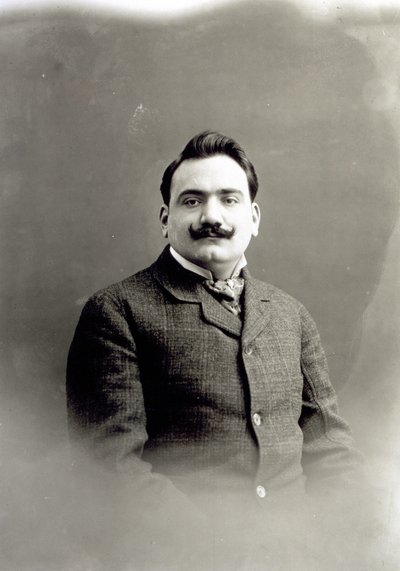 Porträtt av Enrico Caruso, ca 1900 av Italian Photographer