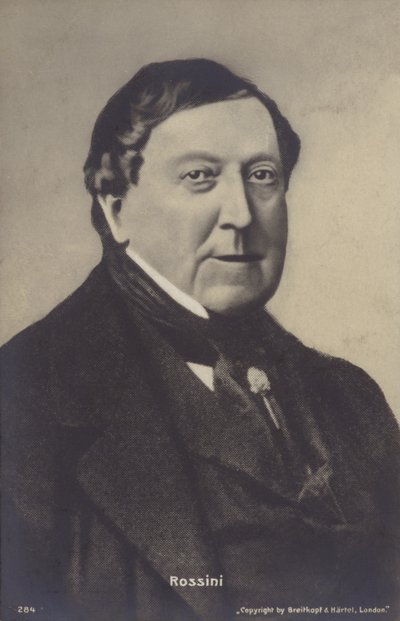Porträtt av Gioachino Rossini av Italian Photographer