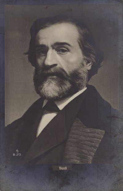 Porträtt av Giuseppe Verdi av Italian Photographer
