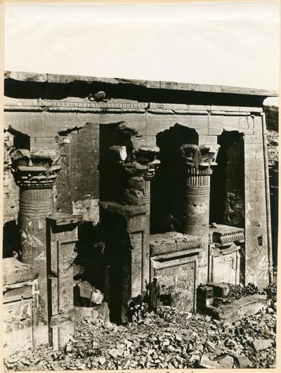 Pronaos av Temple of Mandulis, Kalabsha, Egypten, fotografi av Antonio Beato av Italian Photographer