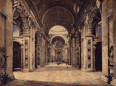 Roma / Rom: S Pietro, interno (foto i färg) av Italian Photographer