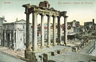 Rom, Italien, Forum Romanum, Saturnus tempel av Italian Photographer