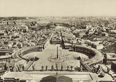 S Peters Square och Panorama of the Town från kupolen av Italian Photographer