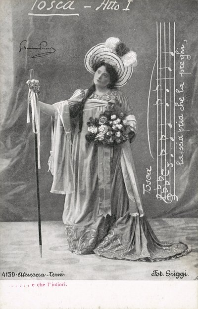 Scen från Tosca (s/v foto) av Italian Photographer