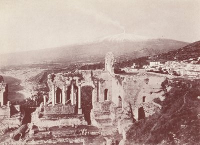 Sicilien: The Greek Theatre, Taormina (s/v-foto) av Italian Photographer