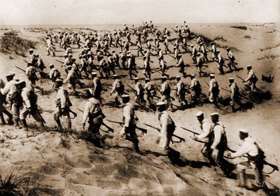 Den italienska landningen i Benghazi (eller Benghazi) (Libyen) i Cyrenaic. av Italian Photographer