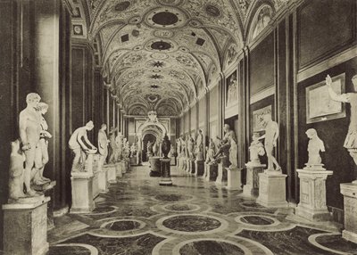 Vatikanmuseet, inredningen av statyhallen av Italian Photographer