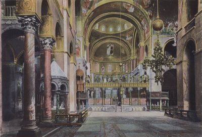 Venedig, interiör av San Marco-kyrkan (färgad bild) av Italian Photographer